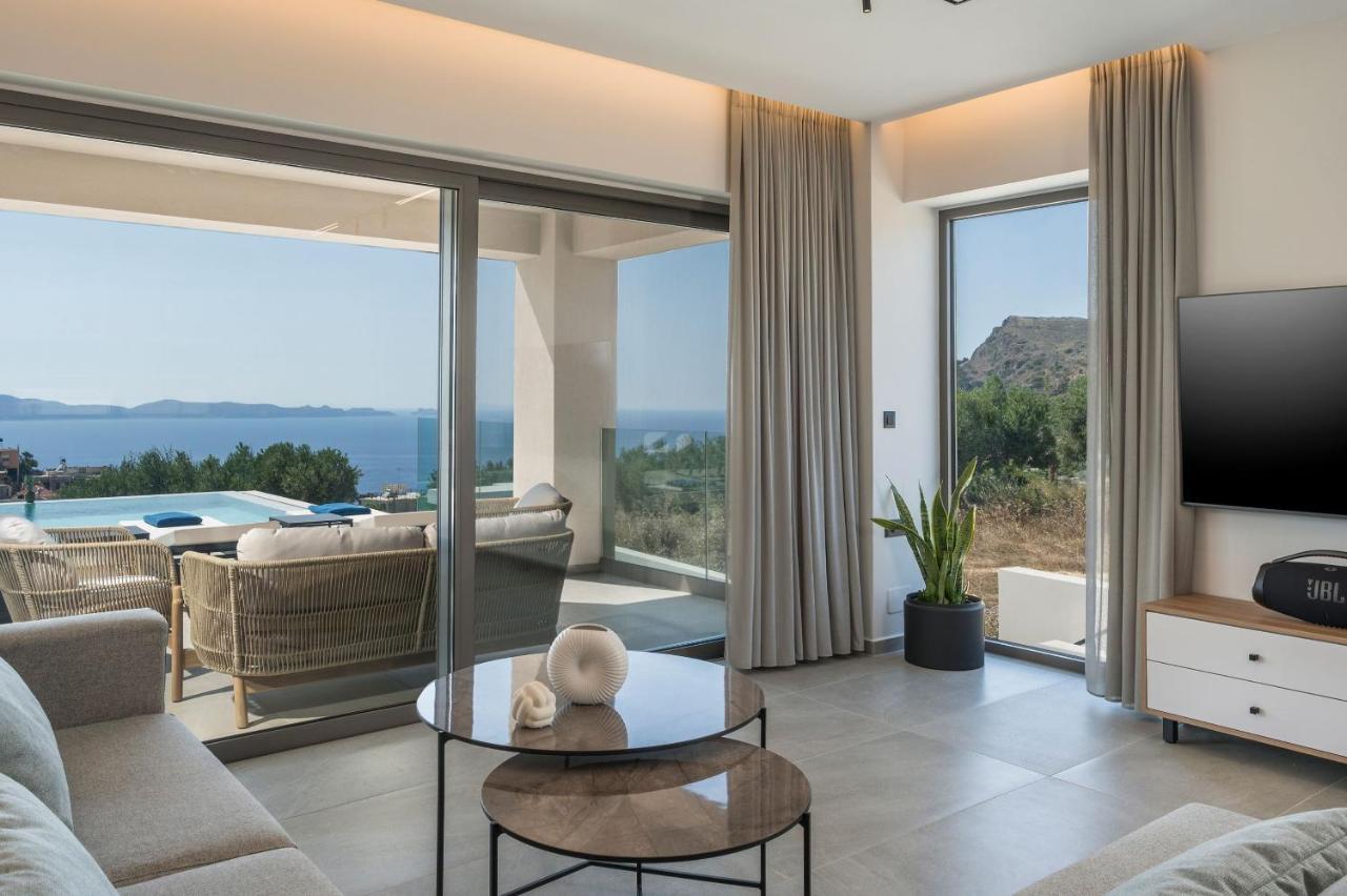 Villa Ekphrasis With Sea View And Jacuzzi Ravdhoúkha Exteriör bild