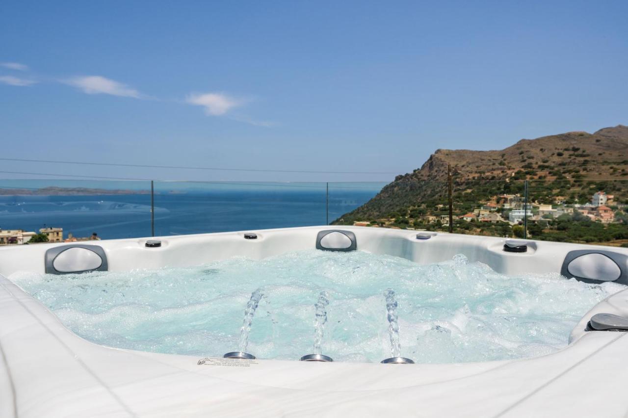 Villa Ekphrasis With Sea View And Jacuzzi Ravdhoúkha Exteriör bild
