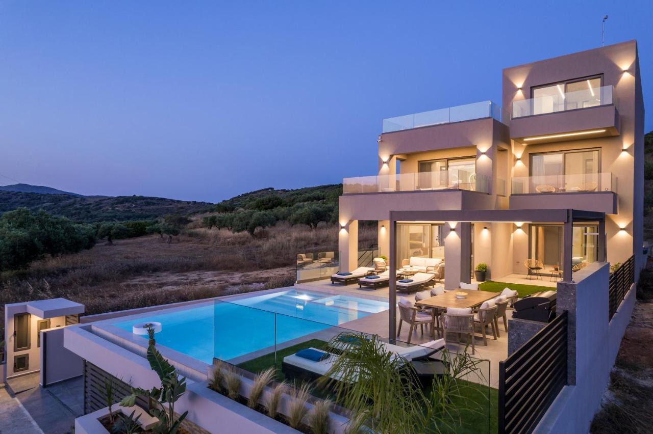 Villa Ekphrasis With Sea View And Jacuzzi Ravdhoúkha Exteriör bild