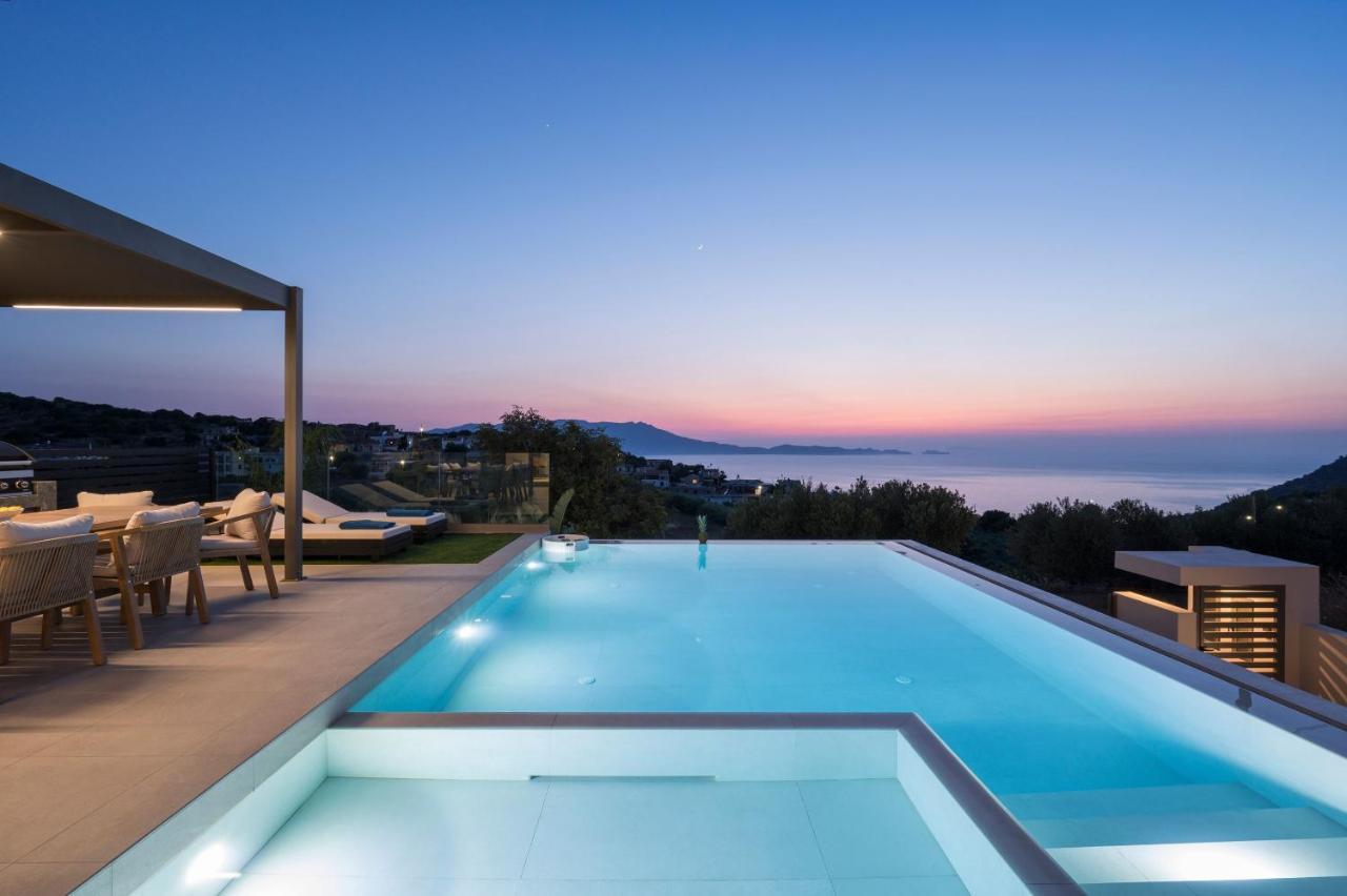 Villa Ekphrasis With Sea View And Jacuzzi Ravdhoúkha Exteriör bild
