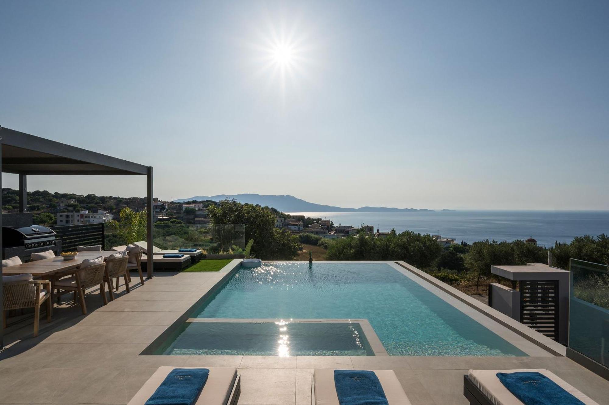 Villa Ekphrasis With Sea View And Jacuzzi Ravdhoúkha Exteriör bild