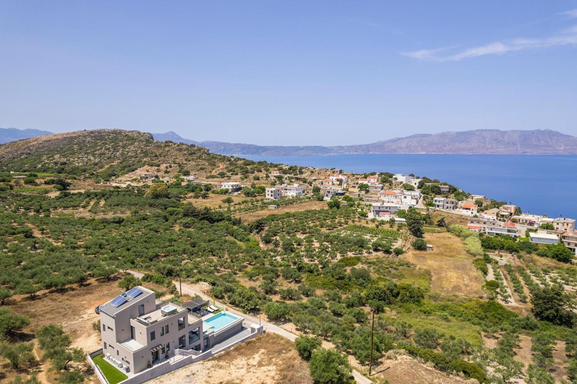 Villa Ekphrasis With Sea View And Jacuzzi Ravdhoúkha Exteriör bild
