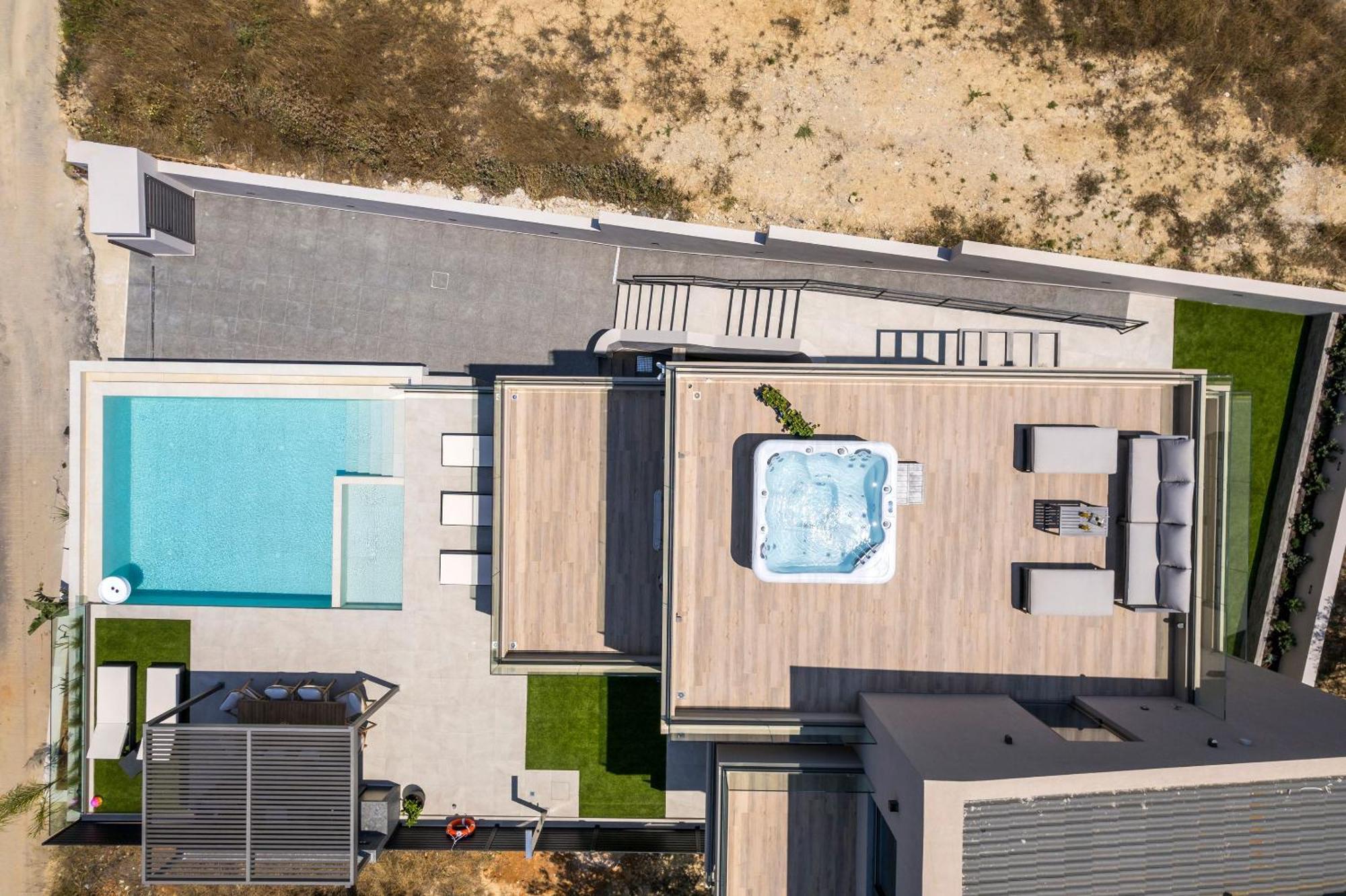Villa Ekphrasis With Sea View And Jacuzzi Ravdhoúkha Exteriör bild